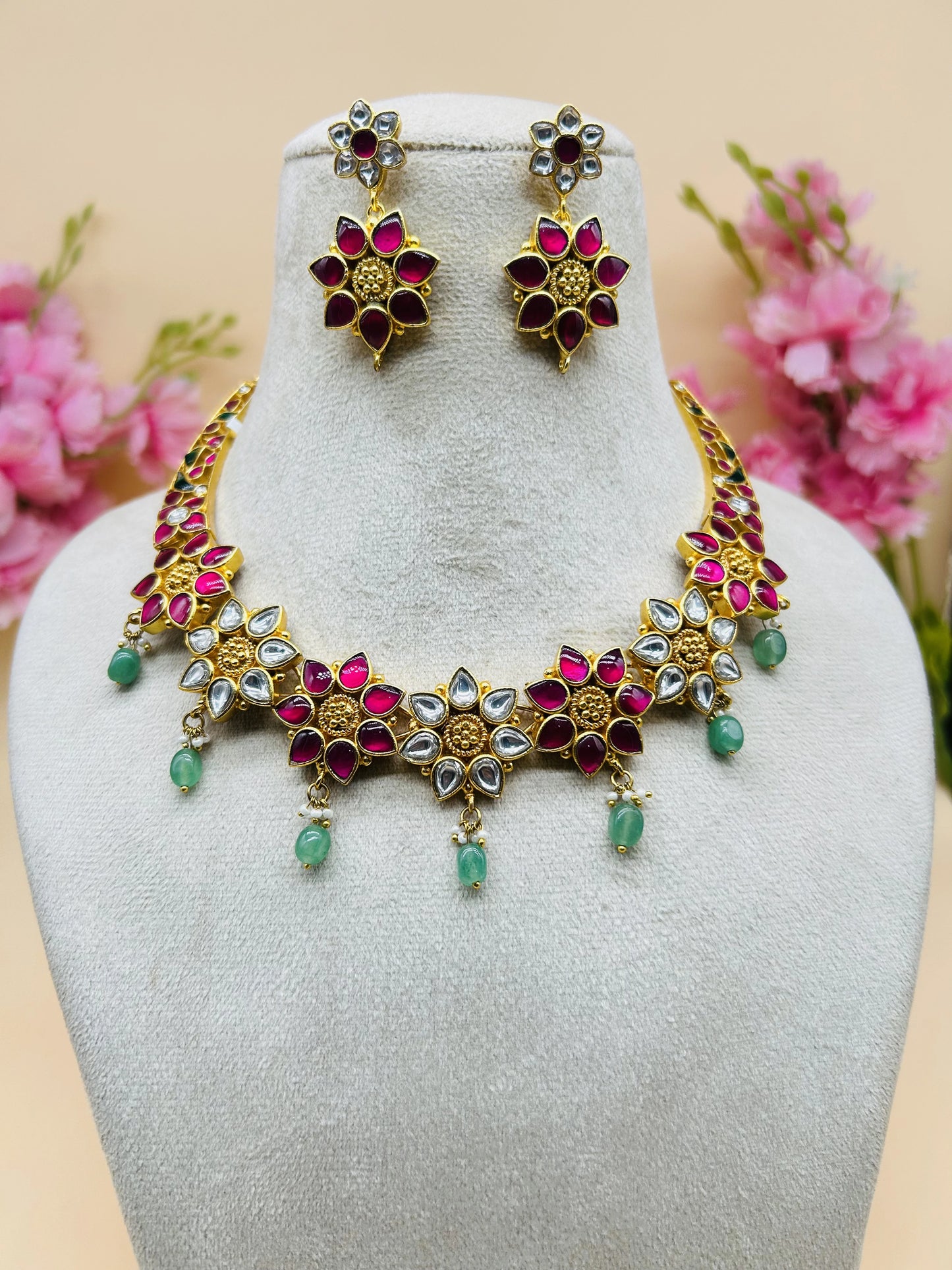 JADAU Kundan Necklace SET