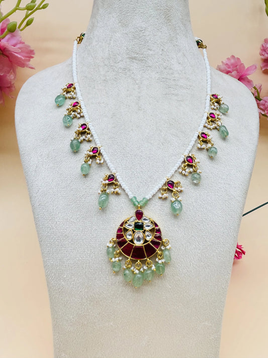 JADAU KUNDAN CHAND NECKLACE