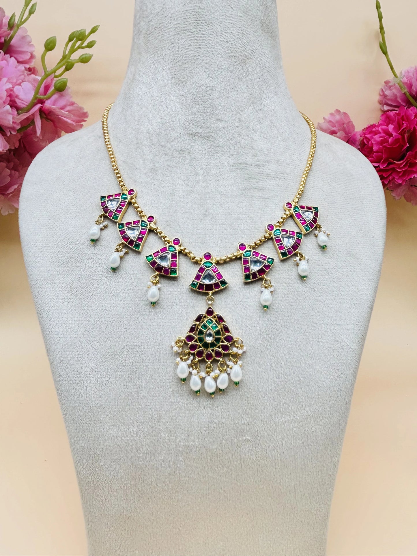 JADAU CHAND KUNDAN NECKLACE
