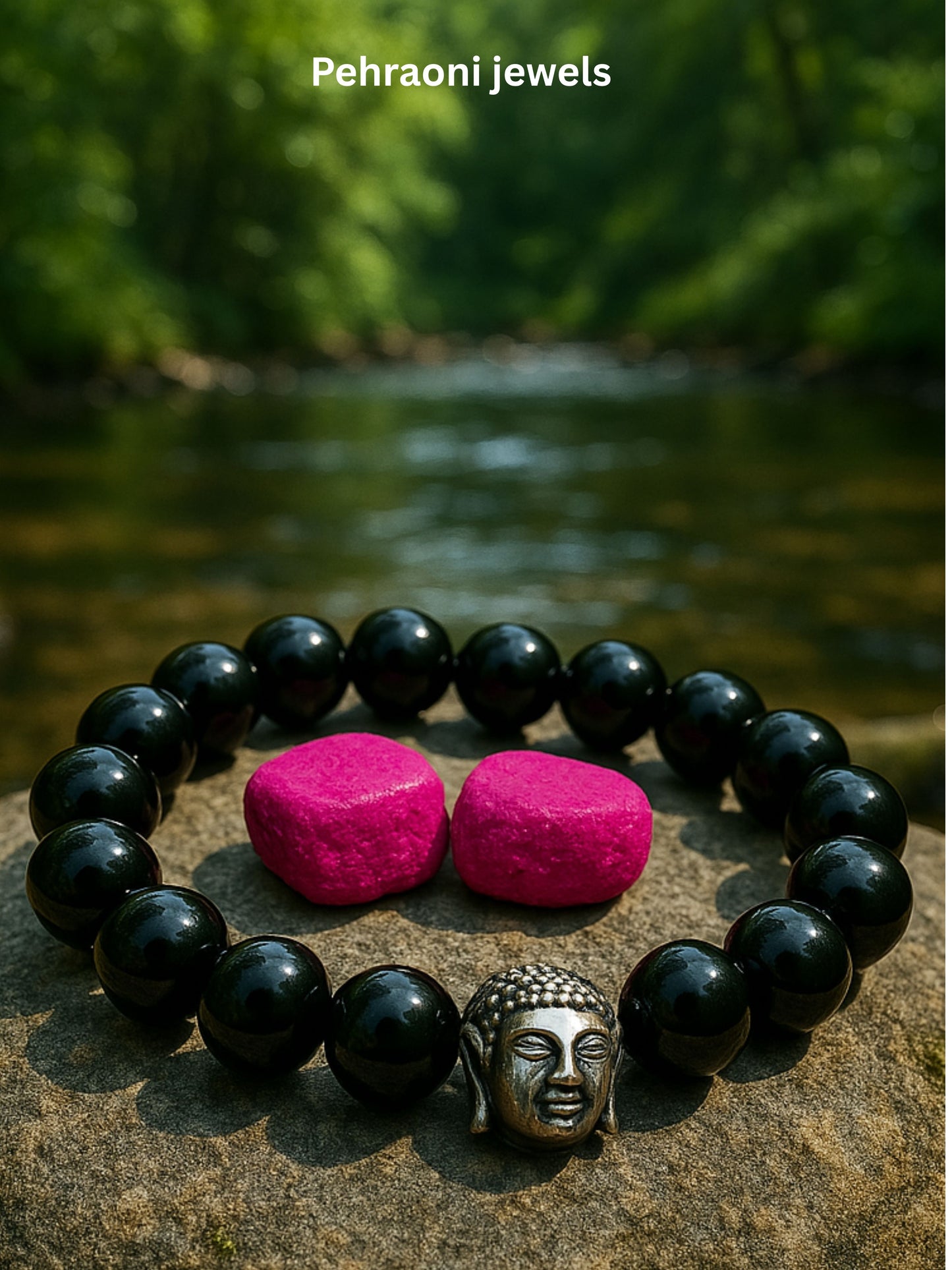 Black Obsidian Bracelet Buddha